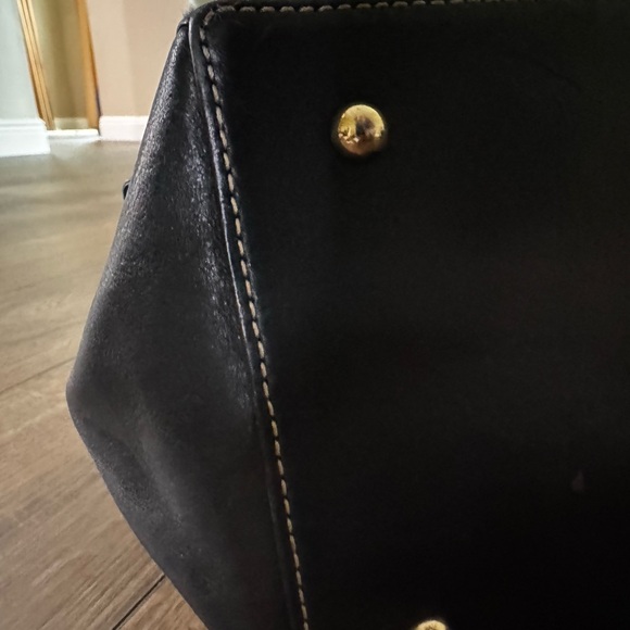 Dooney & Bourke BLUE Leather Bag with Brass Hardware - Picture 6 of 9